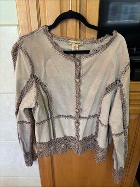 Vintage Suede Essentials XL Genuine Leather Patchwork Boho Western Jacket